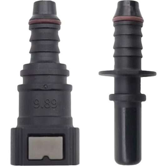 2pcs Fuel Hose Fitting, Female Straight Fuel Pipe Connector, 9.89 Fuel Line Hose Quick Connect ID8 Quick Connect Through Fitting Car Fitting