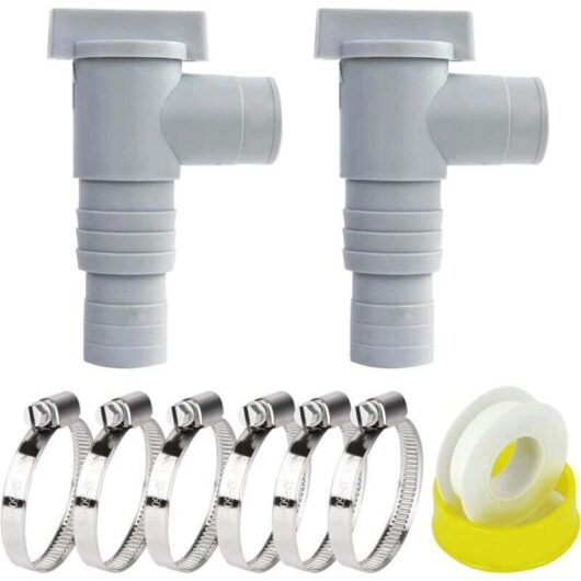 32mm/38mm Pool Valve, Maintenance/Shutoff Valve for Pools with 32/38mm Hose Connection, 32/38mm Pool Fitting, Above Ground Pool Accessory, Double