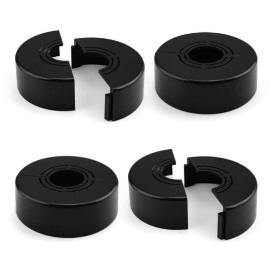 4-Piece Shower Mixer Escutcheon, Plastic Radiator Pipe Cover, 60 x 20 mm Escutcheon, Adjustable, Push-Fit Installation, Thickened Material, for