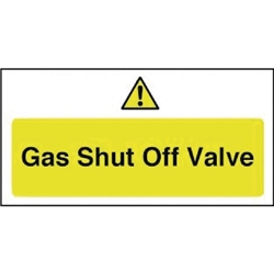 Gas Shut Off Valve Sign
