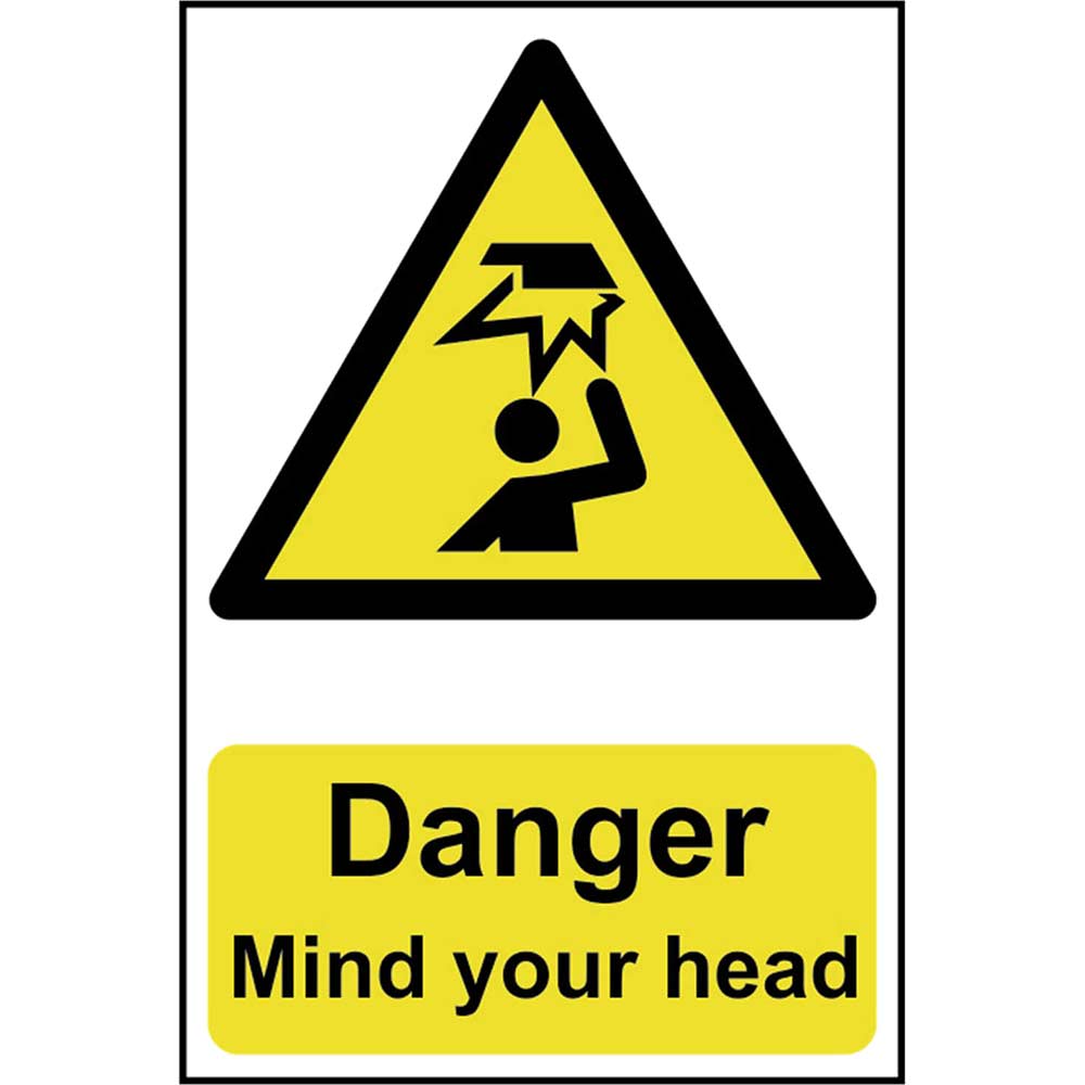 Scan Danger Mind Your Head Sign