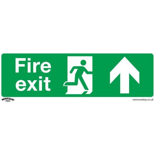 Sealey Rigid Plastic Fire Exit Arrow Up Sign