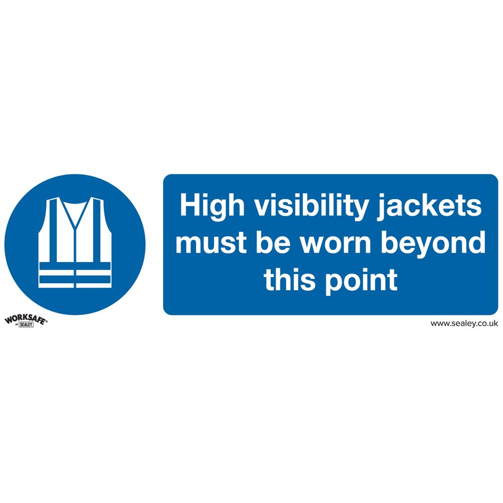 Sealey Rigid Plastic High Visibility Jackets Sign