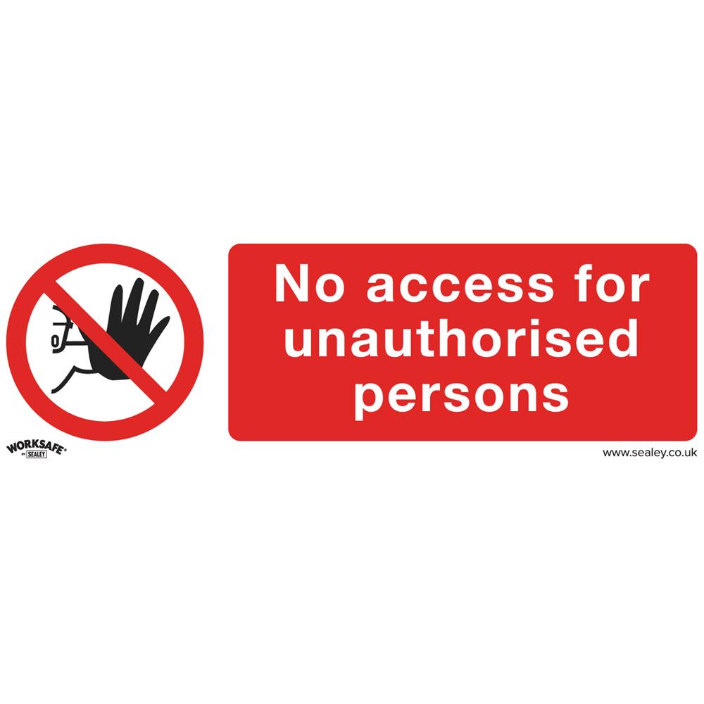 Sealey Rigid Plastic No Access Sign Pack of 10