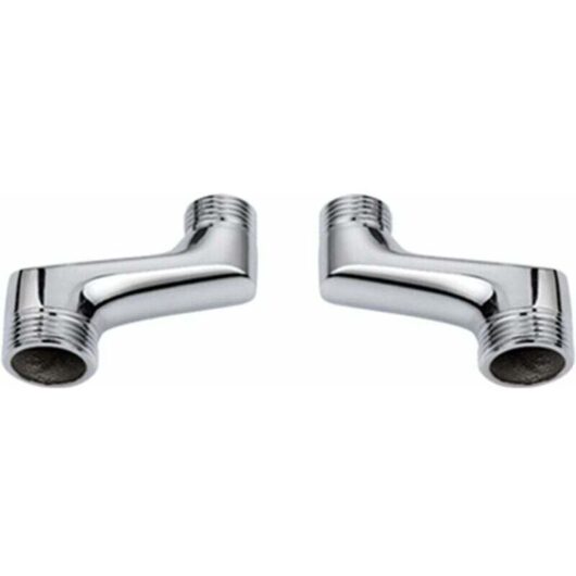Shower Elbow Fitting, Brass Elbow Reducer Fitting, Adjustable Swivel Arm, Wall Elbow Fitting, 1/2" 3/4" Offset Fitting, Chrome A, of
