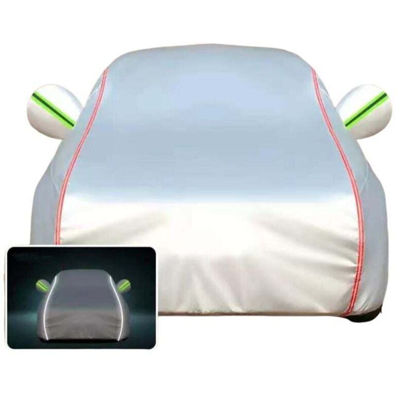 Waterproof car cover to protect the vehicle outdoors, snowproof in all weather conditions, windproof, durable and scratch-resistant