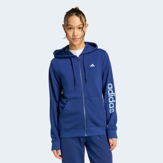 Women's Zip-up Fitness Hoodie - Navy Blue