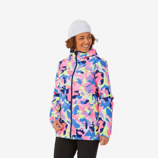 100 Women's Warm And Waterproof Ski Jacket - Multi-coloured