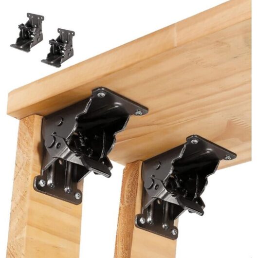 2Pcs Folding Support Bracket, Self-Locking Hinges, Hinge for Folding Furniture Legs, Folding Support Leg Fittings and Brace, for Table, Bed and