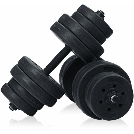 COSTWAY 30KG Dumbbells Set Adjustable Dumbbell Barbell Weight Lifting Training Equipment