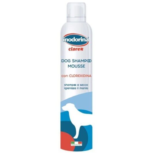 Dry shampoo for pets - Inodorina - 300 ml - Chlorhexidine - Soothing foam - Respects natural pH