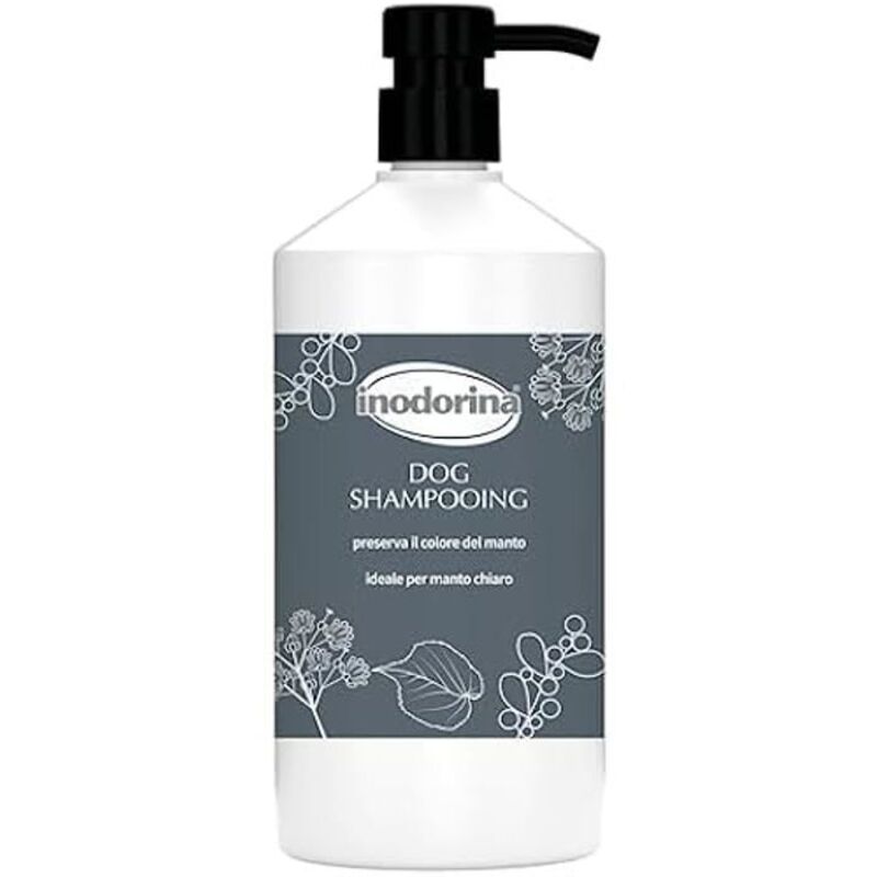 Inodorina, Shampoo for White Fur, Whitening Action, Soothing and Emollient, Moisturizes and Protects the Skin, with Extracts of