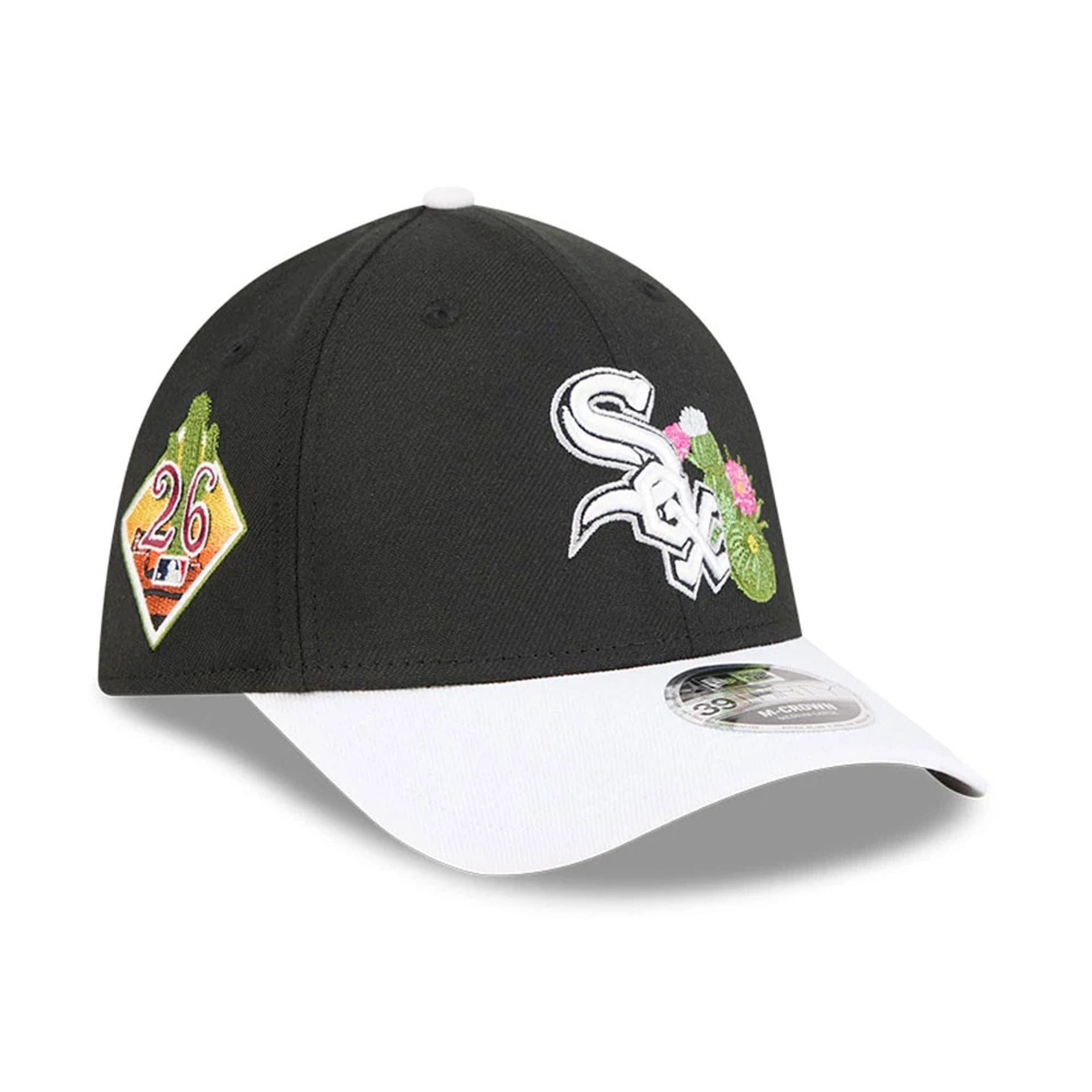 White Sox MLB Spring Training 2026 Black 39THIRTY M-Crown Stretch Fit Cap New Era Cap adult unisex