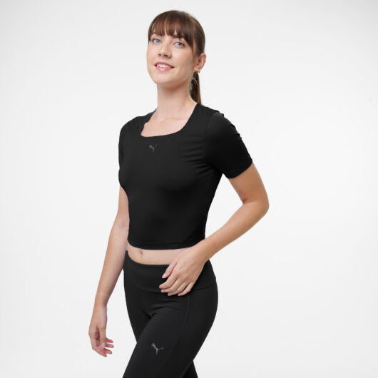 Women's Fitness Cropped T-shirt - Black