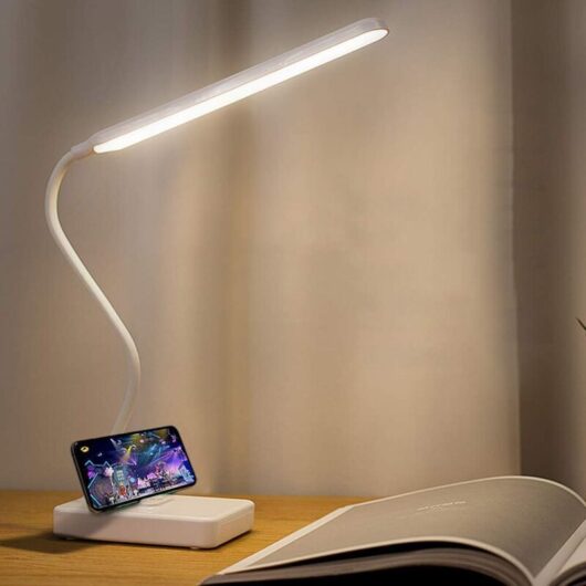 1 Wireless LED Desk Lamp, USB Rechargeable 2000 mAh, 3 Colors + 6 Brightness Levels, Portable Lamp for Studying and Reading