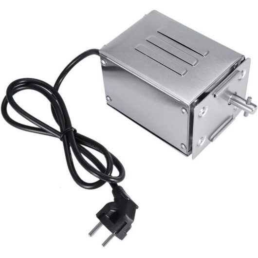 1 barbecue rotisserie motor, stainless steel, 50-70 kgF load, 15 W, 220 V, for outdoor and professional barbecues