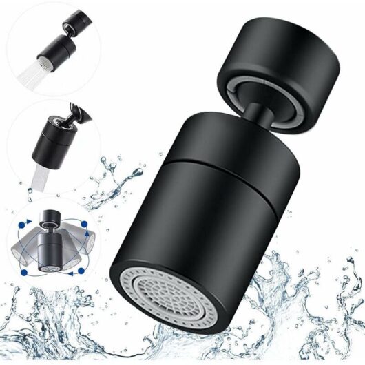 1 piece Faucet Aerator, 2 water flow modes + 360° rotation + water saving - Kitchen and bathroom aerator filter