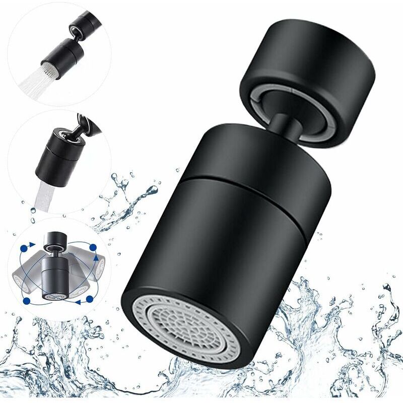 1 piece Faucet Aerator, 2 water flow modes + 360° rotation + water saving - Kitchen and bathroom aerator filter