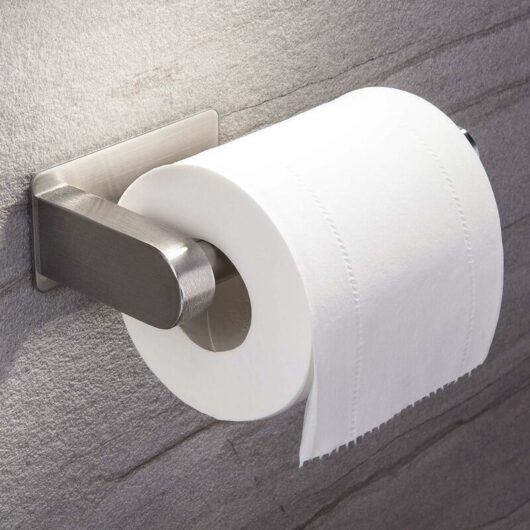 1 piece Self-adhesive toilet paper holder, 304 stainless steel wall bracket, drill-free dispenser for bathroom and kitchen