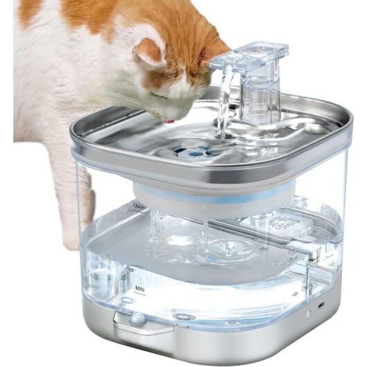 1 wireless cat water fountain, 2L capacity, 270° motion detector, 3-stage filtration, ideal for cats and dogs