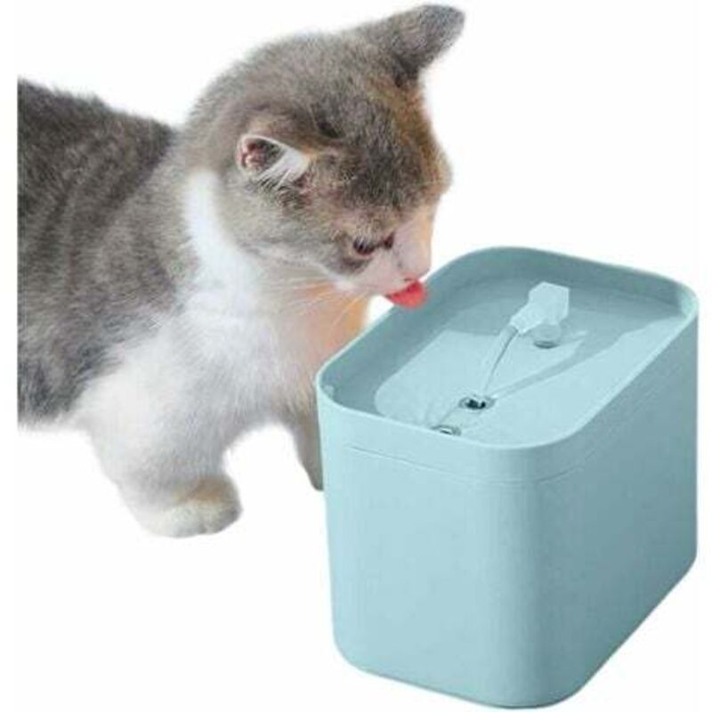 1.5L Silent Cat Water Fountain, Cat and Dog Fountain, Tap-Shaped Cat Water Fountain, Filters Various Hairs, Automatic Cat Water Fountain, TRIMEC