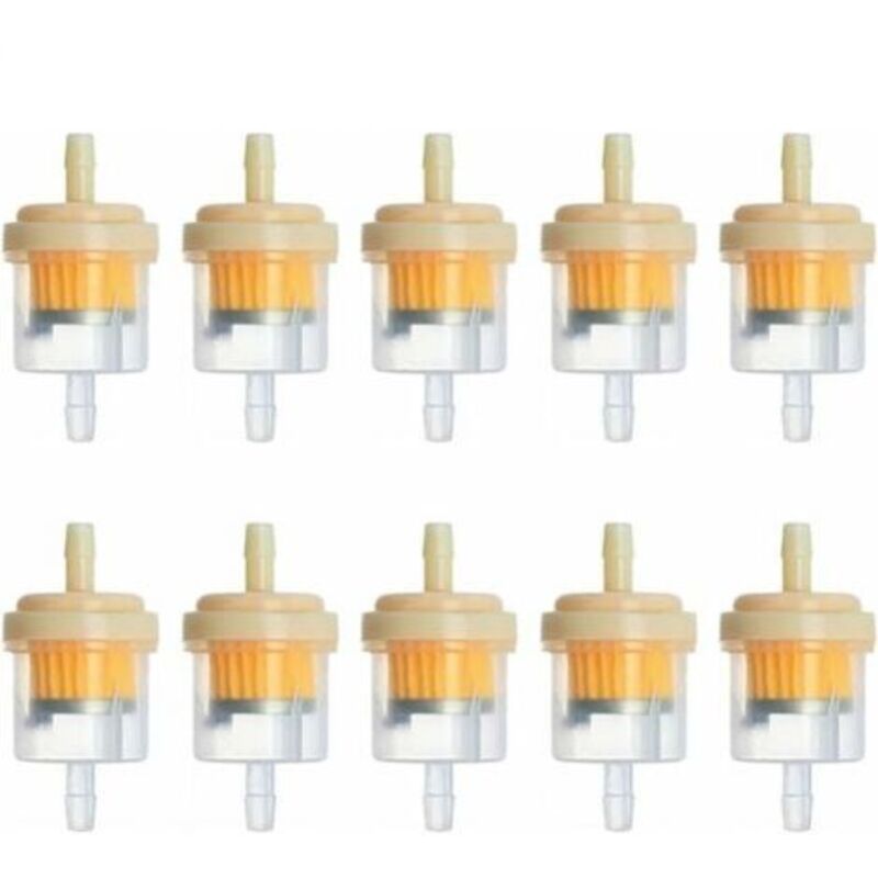 10-piece magnetic cartridge filter, used to remove impurities in gasoline, fast fuel filter suitable for motorcycles, lawnmowers, and lawn tractors.
