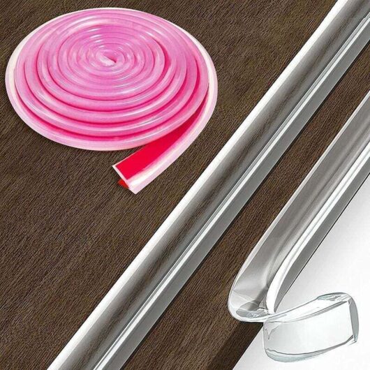 100% Silicone Baby Table and Furniture Protector, 2M Pre-Adhesive Table Corner Protector for Babies, Transparent Glass Table Edge Protector, Cupboard
