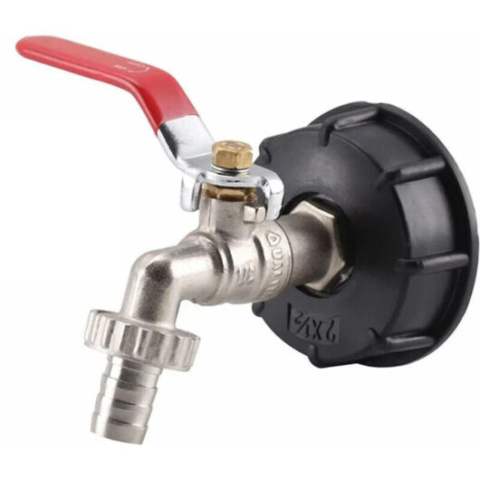 1000L IBC adapter, IBC tank adapter, S60X6 tank adapter, 1.27cm brass garden tap, fuel oil hose fitting