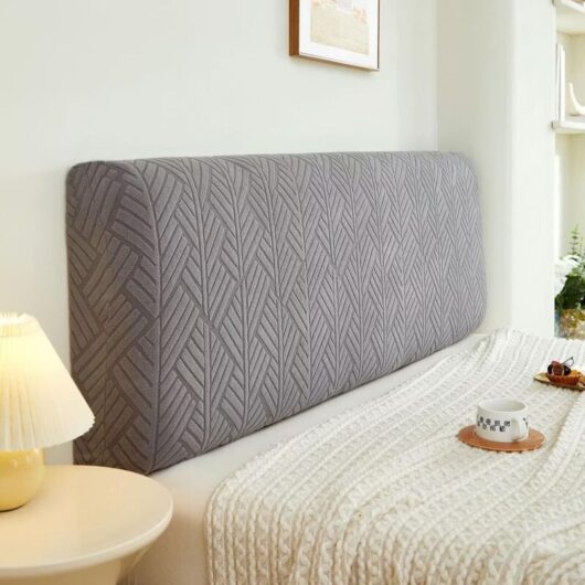 180cm, Grey Headboard Covers, Stretchable Protective Headboard Cover, Dustproof, Modern, Fits Most Headboards