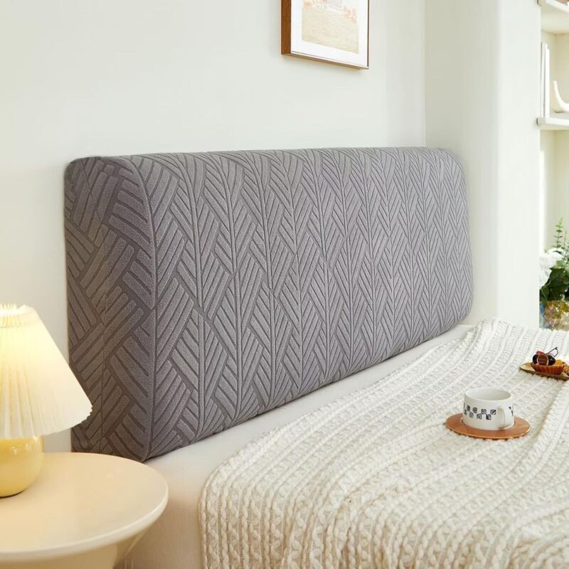 180cm, Grey Headboard Covers, Stretchable Protective Headboard Cover, Dustproof, Modern, Fits Most Headboards
