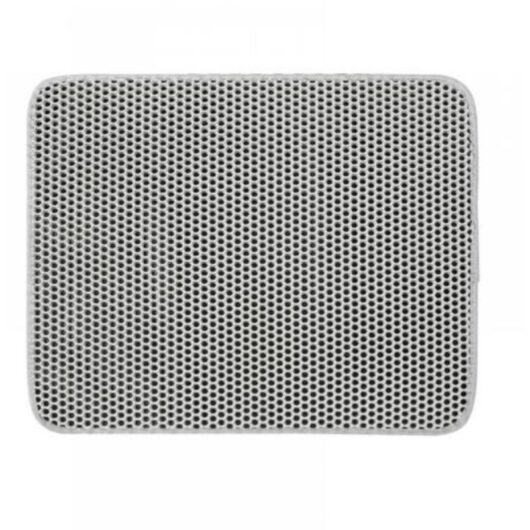 1pc (Gray) Cat Litter Mat, Cat Litter Box Mat, Waterproof EVA, Double Layer Honeycomb Design 30x30cm