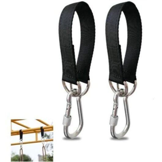 2-Pack Tree Swing Hanging Straps, Heavy-Duty 50 cm Belt with Safety Carabiner for Hammock Swing Seat and Sandbag