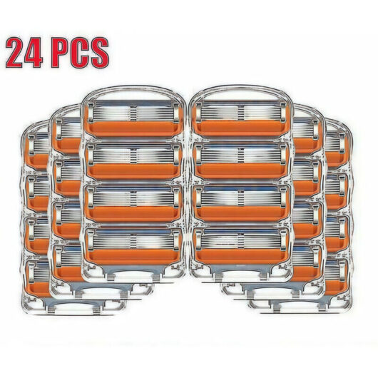 24 Packs Of 5 Blades For Gillette Fusion Proglide Power Replacement Razor Kit