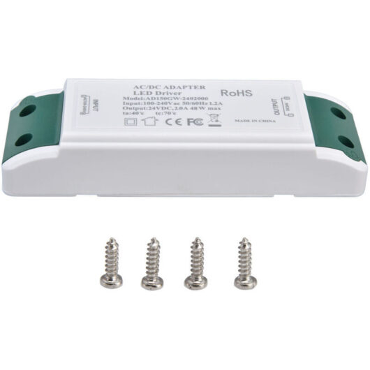 24V DC 2A 48W LED Transformer Constant Current LED Power Supply Driver for Home and Office AC100-240V