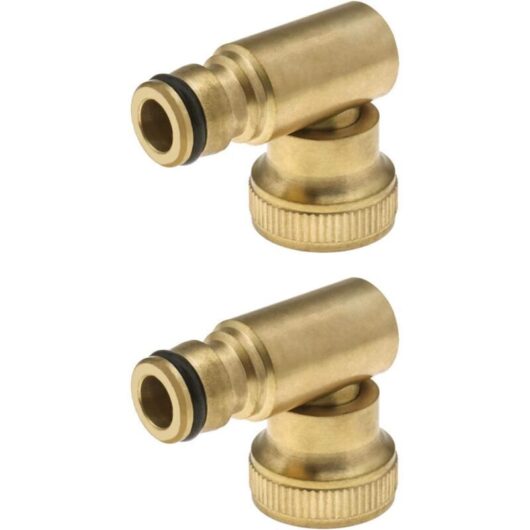 2pcs 3/4 Pipe Tap Connector, 3/4 Brass Female Thread Quick Plug Fitting (Swivel Direction)