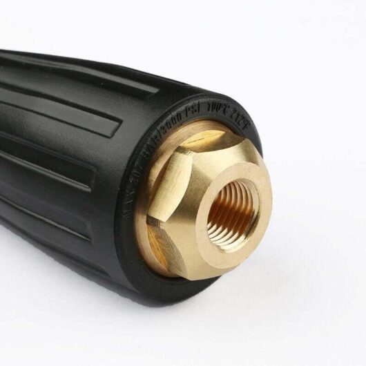 3000 PSI high-pressure rotary nozzle, turbo spray nozzle for pressure washers with 1/4" quick-connect fitting, 030 (black)