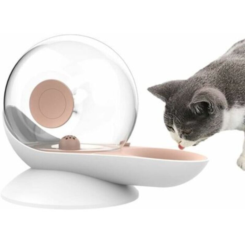 Automatic Water Dispenser for Dog Cat, Snail Shape, Gravity Waterer for Pets, Transparent Fountain Water Bowl Dispenser for Dog Cats, 2.8 L--TRIMEC
