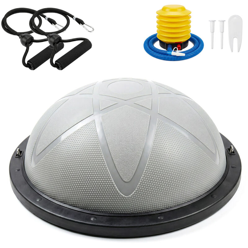 Centra Half Balance Ball Trainer with Resistance Band Core Trainer Strength Gym