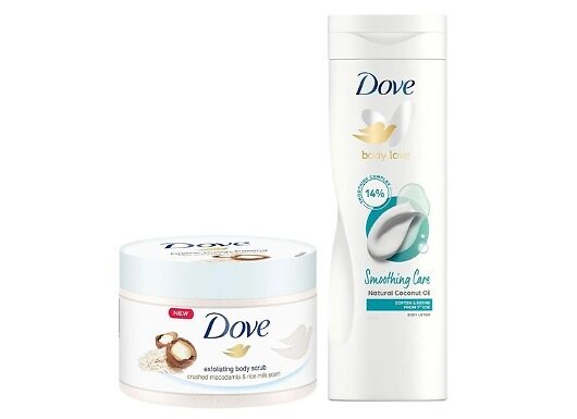 Dove Body Scrub & Body Lotion Bundle