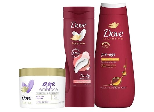 Dove Timeless Skin Shower Trio Bundle - Shower Butter, Body Wash & Body Lotion!