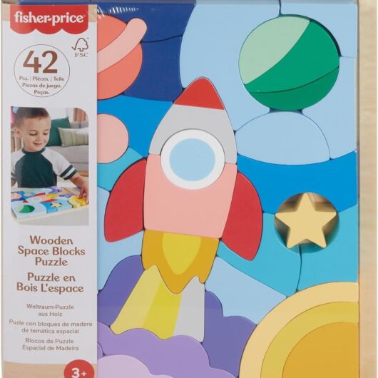 Fisher Price Wooden Space Blocks Puzzle