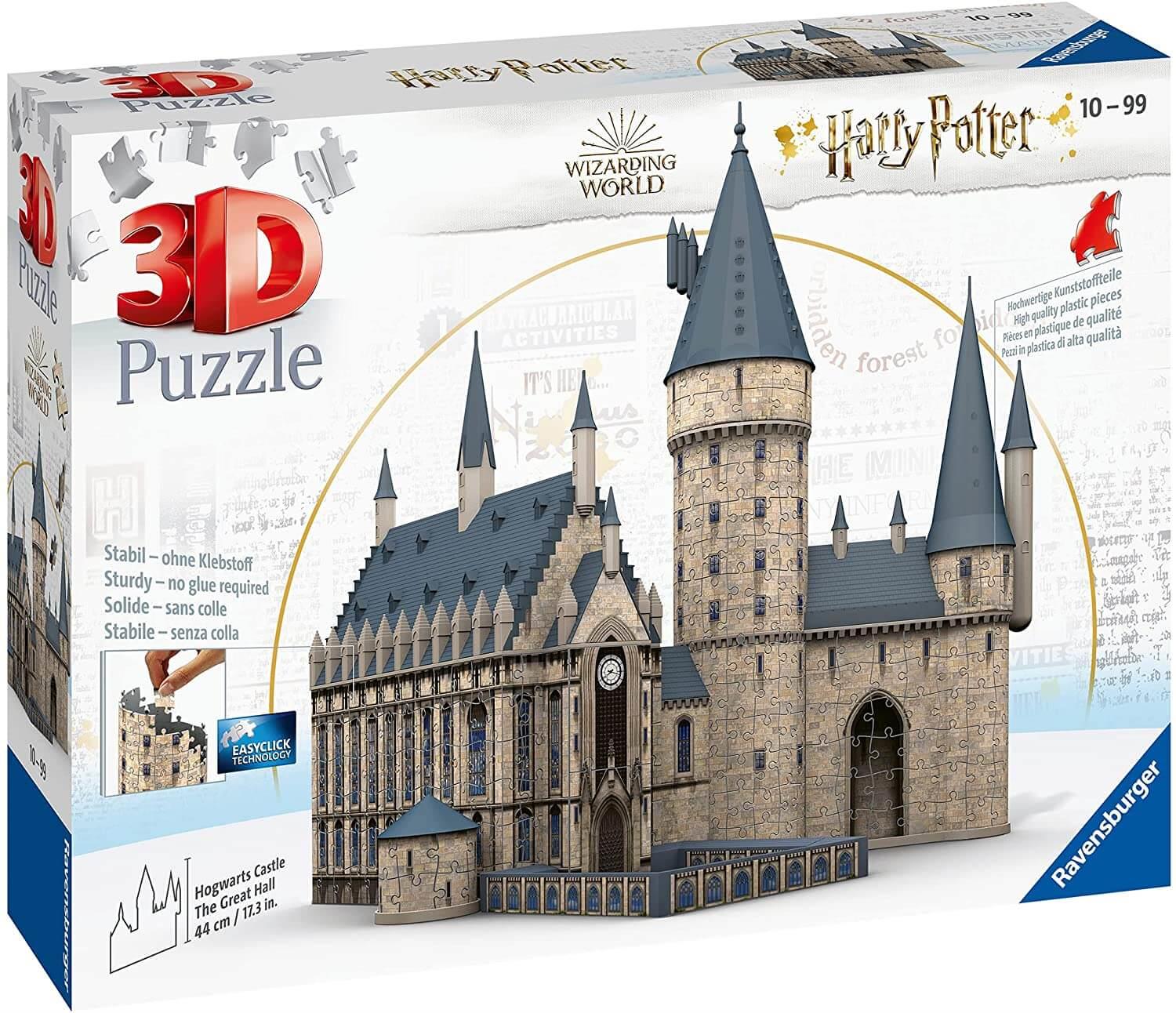 Harry Potter 3D Hogwarts Castle The Great Hall 540 Piece Jigsaw Puzzle