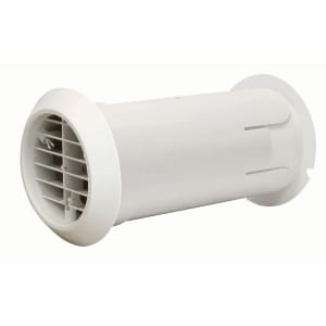 Manrose PVC White Internal Fit Wall Kit - 100mm