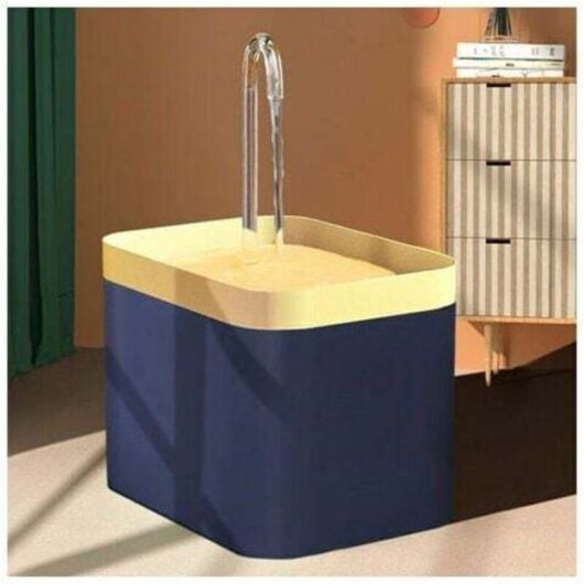 [NEVER USED] Cat water fountain with automatic USB filter, electric, silent, 1.5L recirculating bowl, filtered water dispenser for cats, dark blue,