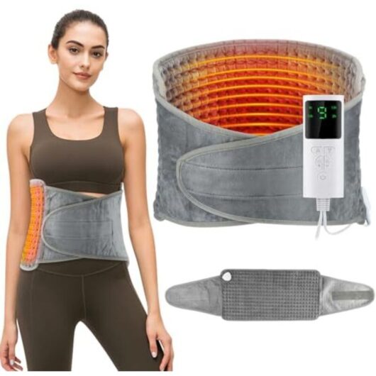 [NEVER USED] Heated Lumbar Belt, Heating Pad, 125 x 30 cm, Electric Heating Blanket for Back, Stomach and Waist, Fast Heating, 4 Timer Settings, 9