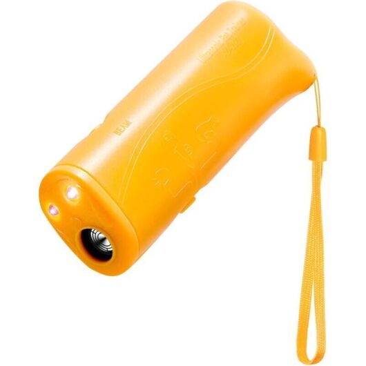 [NEVER USED] in 1 Handheld Ultrasonic Anti-Bark Device for Dogs with LED Light - Portable Anti-Bark Training and Education (Yellow)