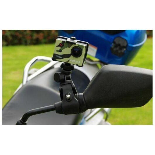 Snow-Mount Motorcycle Bike Handlebar for GoPro, Camera Mount Metal Clamp with 1/4 20 for GoPro Hero 9 8 7 6 5 4 Session 3+ 3 2 1, Canon, SJCAM,