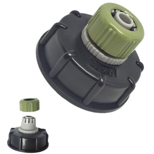 Water tank connection - durable IBC adapter made of plastic - S60X6 - garden hose adapter to 3/4-inch hose connection