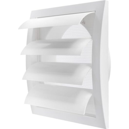 White 150mm ventilation hood with integrated anti-interference screen and flange, white, ventilation grille cover, HVAC exhaust duct cover (190 x 190