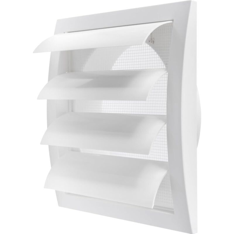 White 150mm ventilation hood with integrated anti-interference screen and flange, white, ventilation grille cover, HVAC exhaust duct cover (190 x 190